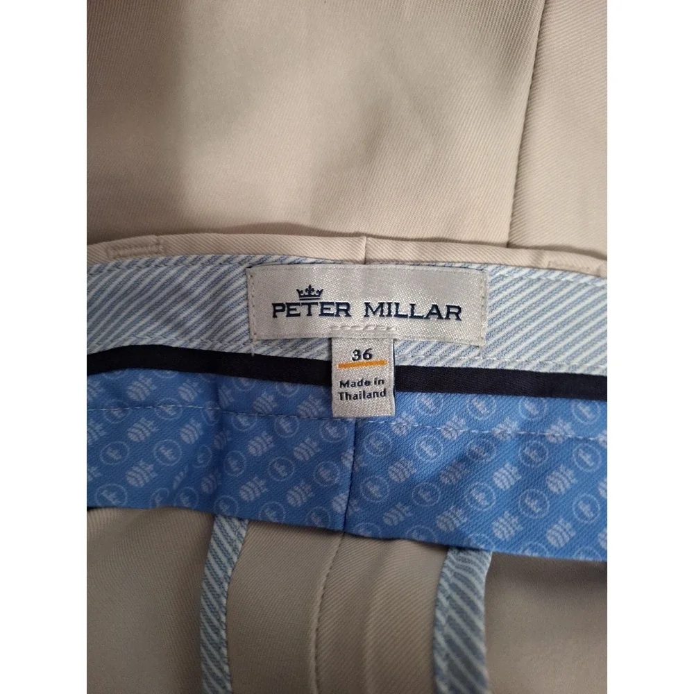 Peter Millar Mens Beige Golf Shorts Size 36